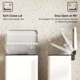 HOMCOM 20L Kitchen Bin with Soft-Close Lid and Stay-Open Function, Pedal Bin with Removable Inner Bucket for Kitchen, Office, Home, Cream