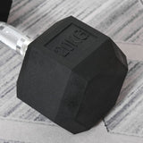 HOMCOM 2x20kg Rubber Hex Dumbbell Portable Hand Weights Dumbbell Home Gym Workout Fitness Hand Dumbbell